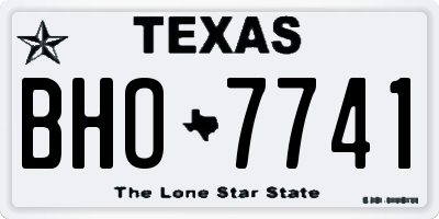 TX license plate BHO7741