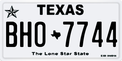 TX license plate BHO7744