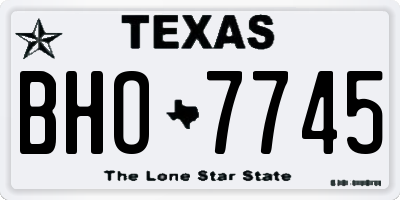 TX license plate BHO7745