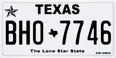 TX license plate BHO7746