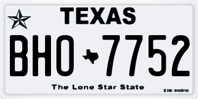 TX license plate BHO7752