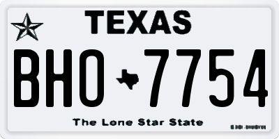 TX license plate BHO7754