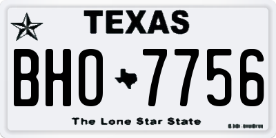 TX license plate BHO7756