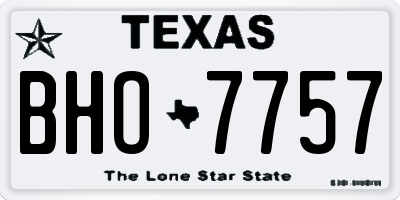 TX license plate BHO7757