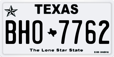 TX license plate BHO7762