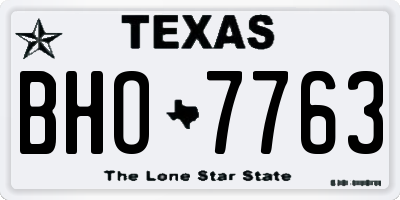 TX license plate BHO7763