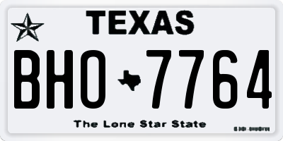 TX license plate BHO7764