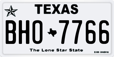 TX license plate BHO7766