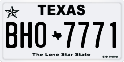 TX license plate BHO7771