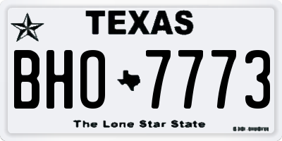 TX license plate BHO7773