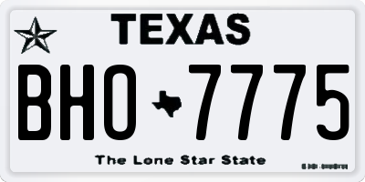 TX license plate BHO7775