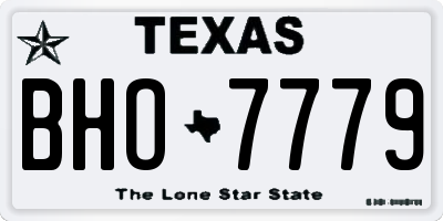 TX license plate BHO7779