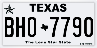 TX license plate BHO7790