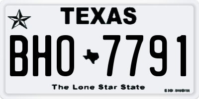 TX license plate BHO7791