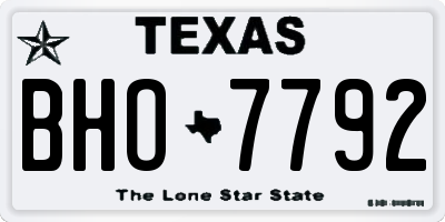 TX license plate BHO7792