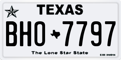 TX license plate BHO7797