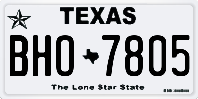 TX license plate BHO7805