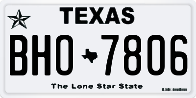 TX license plate BHO7806