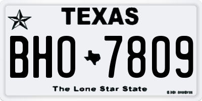 TX license plate BHO7809