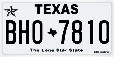 TX license plate BHO7810