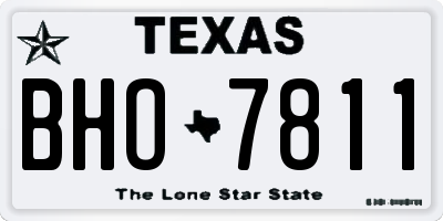TX license plate BHO7811
