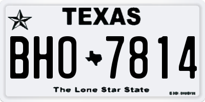 TX license plate BHO7814