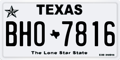 TX license plate BHO7816
