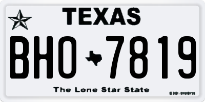 TX license plate BHO7819
