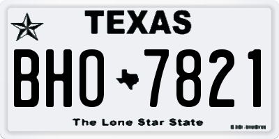 TX license plate BHO7821