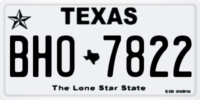 TX license plate BHO7822