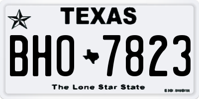 TX license plate BHO7823
