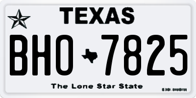 TX license plate BHO7825