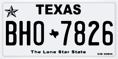 TX license plate BHO7826