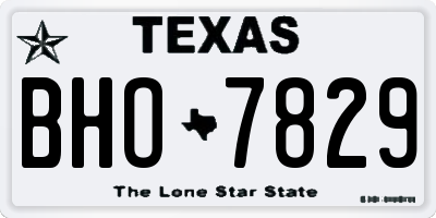 TX license plate BHO7829