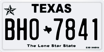 TX license plate BHO7841