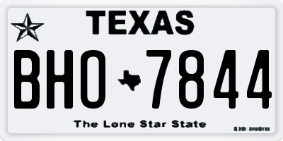 TX license plate BHO7844