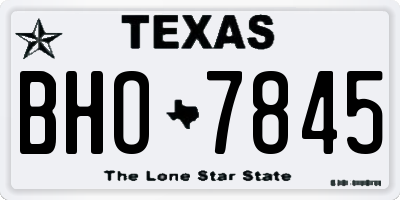 TX license plate BHO7845