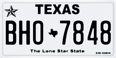 TX license plate BHO7848