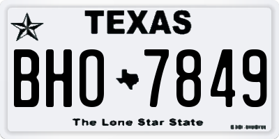 TX license plate BHO7849