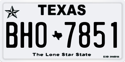 TX license plate BHO7851