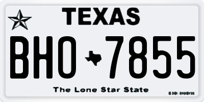 TX license plate BHO7855