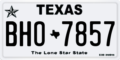 TX license plate BHO7857