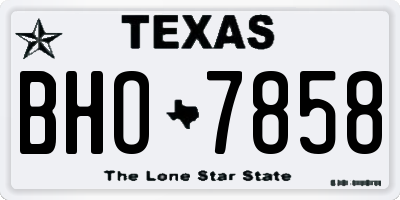 TX license plate BHO7858