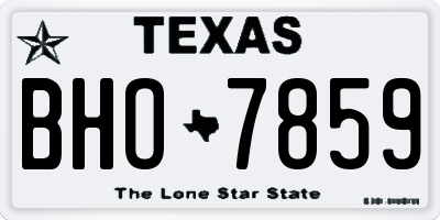 TX license plate BHO7859