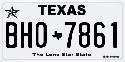 TX license plate BHO7861