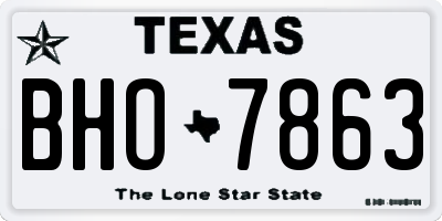 TX license plate BHO7863