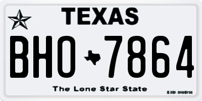 TX license plate BHO7864
