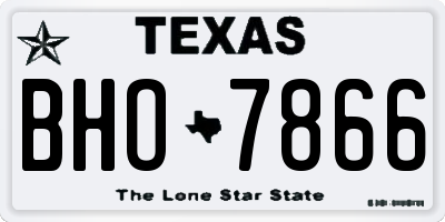 TX license plate BHO7866
