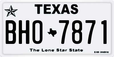 TX license plate BHO7871