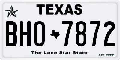TX license plate BHO7872